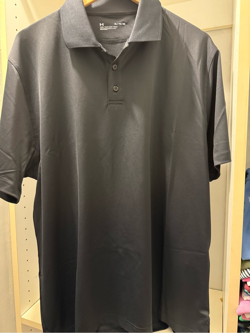 Under Armour Men's Black Polo Performance Shirt